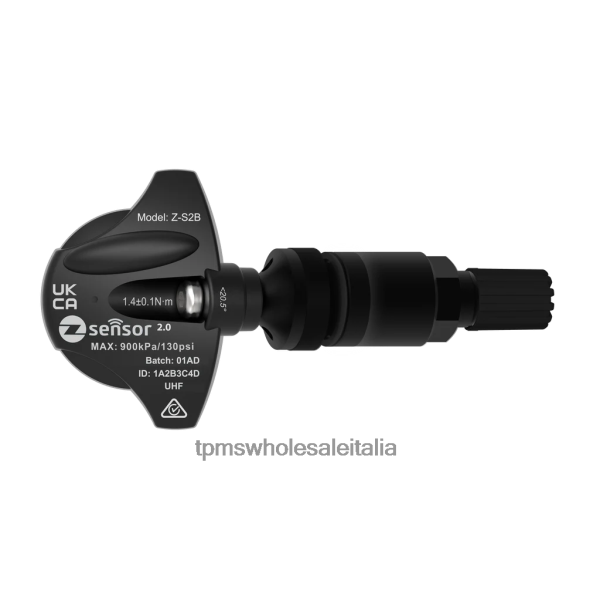 Oem TPMS Sensor - Land Rover sensore tpms di ricambio originale - codice originale lr021935, fw931a159ab frequenza 433 mhz R4P0821029 stelo della valvola in metallo - nero